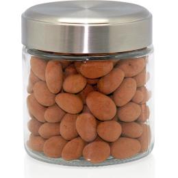Foto principal TARRO CRISTAL Y ACERO CON ALMENDRAS CON CACAO