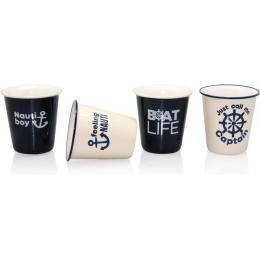 Sub foto SET 4 VASOS PORCELANA CON BOMBONES -MODELO MARINO-