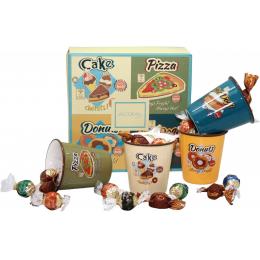 Foto principal SET 4 VASOS PORCELANA CON BOMBONES -MODELO VINTAGE-