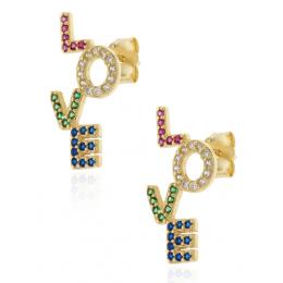 Foto principal PENDIENTES LOVE DORADO
