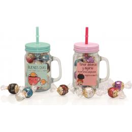Foto principal SET 2 JARRITAS CRISTAL CON GOMINOLAS -ESTUCHE AZUL-