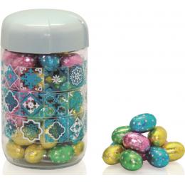 Foto principal TARRO DE CRISTAL DECORADO CON HUEVOS DE CHOCOLATE